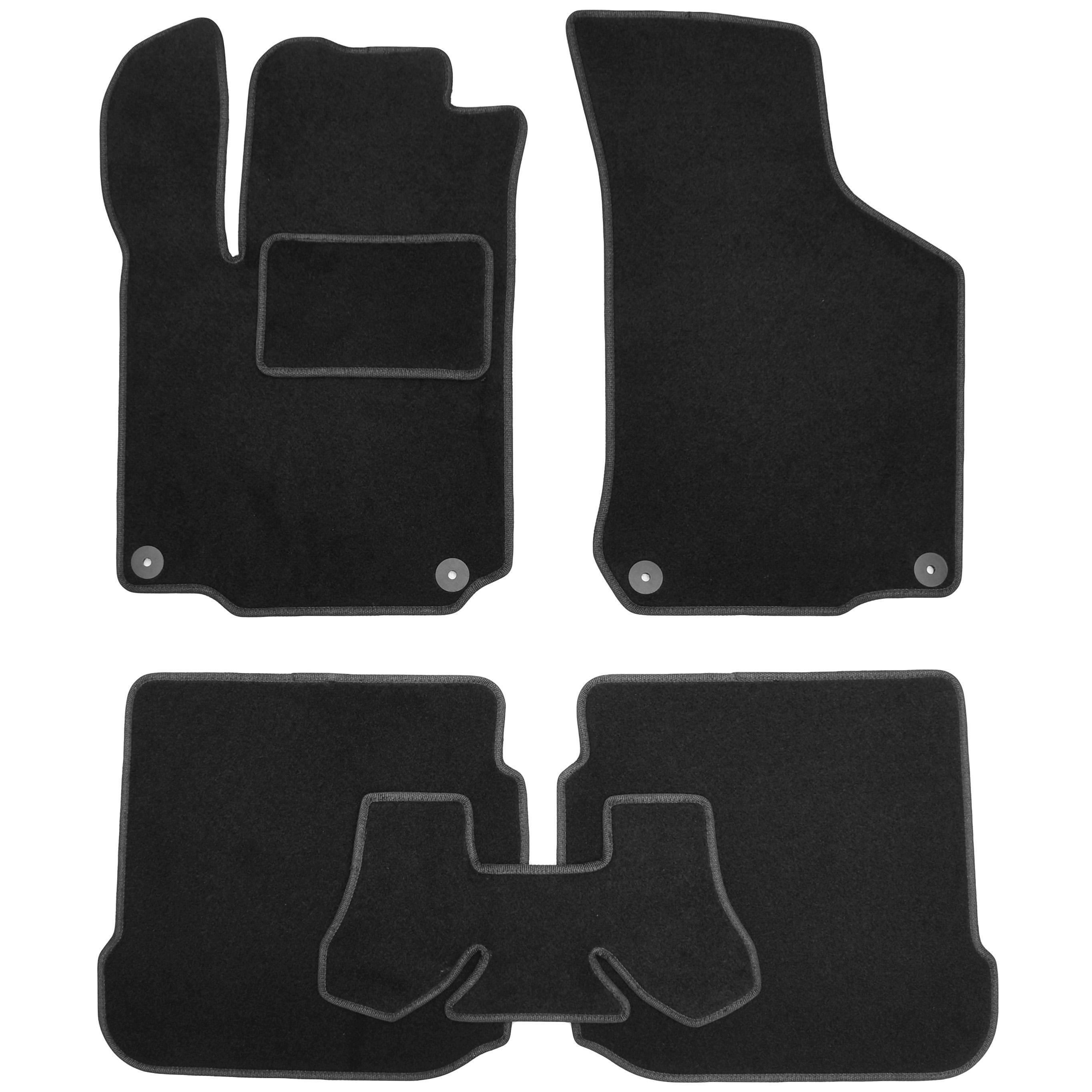 Коврики в салон для Volkswagen Bora '99-05 текстильные Черный (21357)