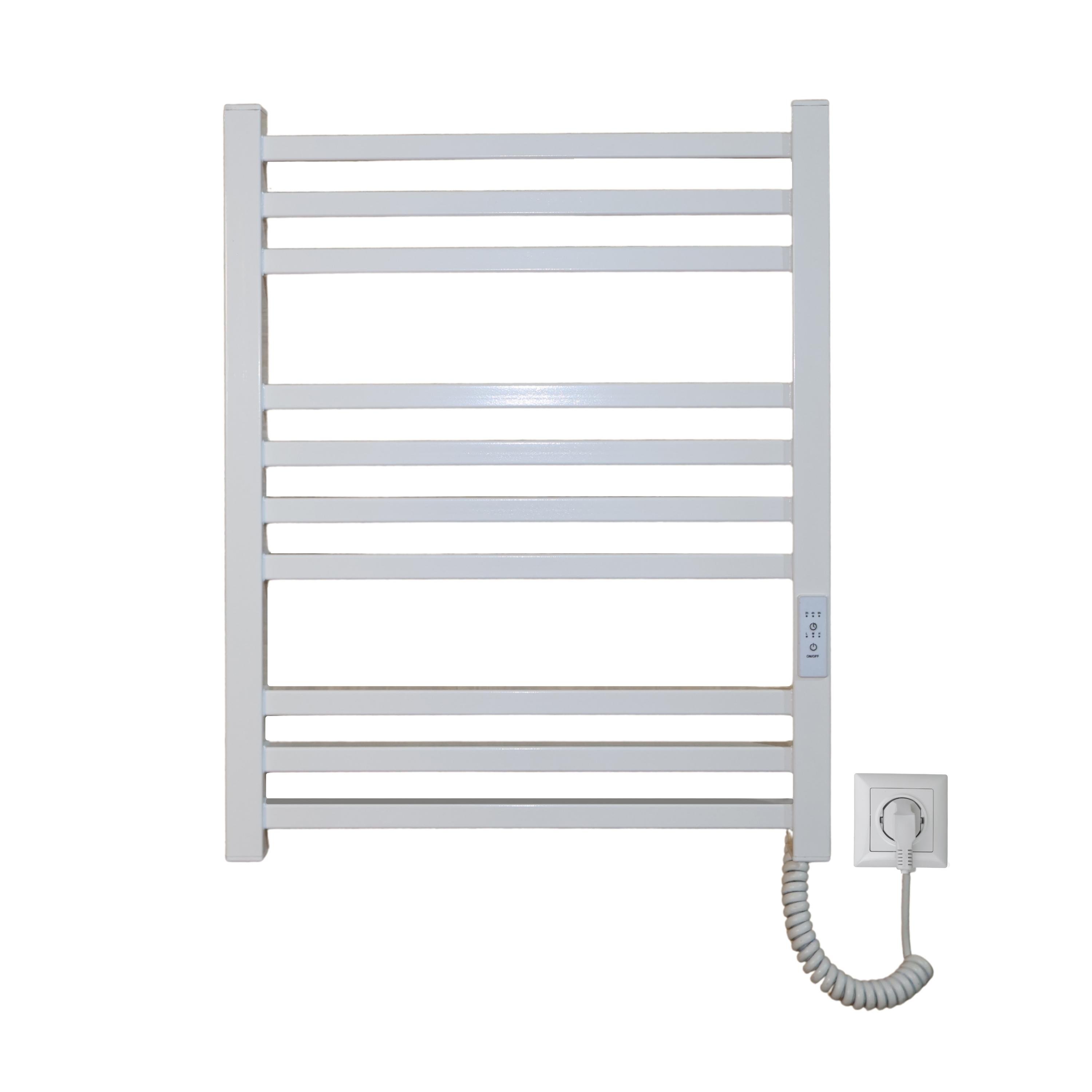 Полотенцесушитель электрический Carino LORENZO с контроллером 590х490 мм Белый глянец (28496620)