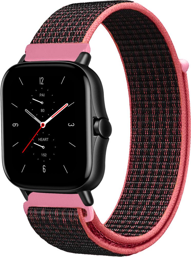 Ремешок нейлоновый Sport Loop для Amazfit GTS 2 Black/Pink (28264-51)