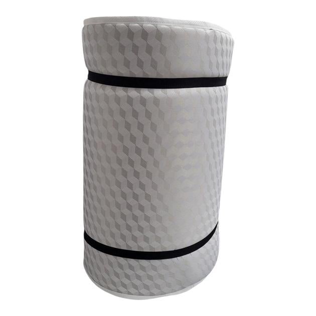 Топпер-матрас ортопедический для дивана или кровати в сером чехле с фиксаторами для хранения 8 см 50х190 см