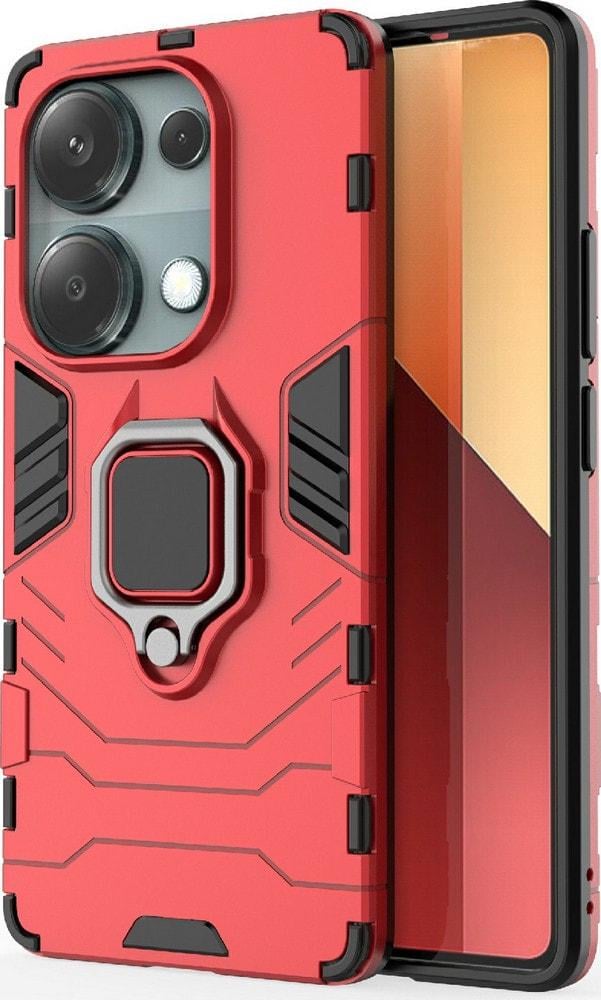 Противоударный чехол Xiaomi Redmi Note 13 Pro (подставка кольцо) Red (36139-2D)