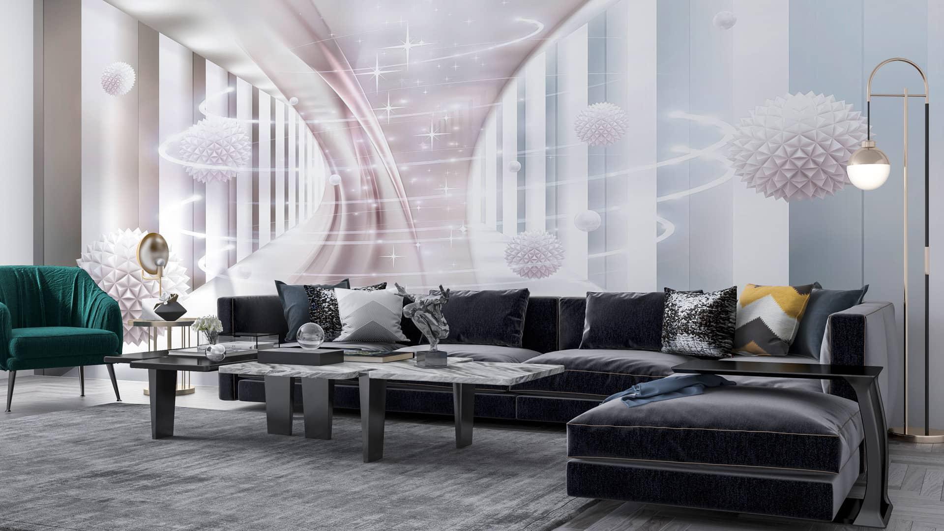 Фотообои флизелиновые Styleo Print-walls Розовое пространство 0604 300х250 см (Pw-0604/2)