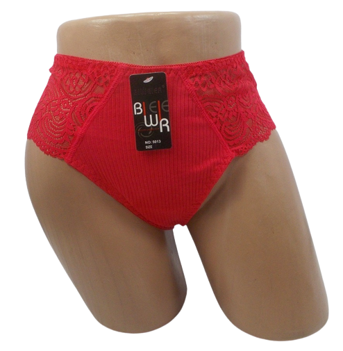Женские трусики бразилиана Biweier 5013 в рубчик 3XL Красный (1608542656)