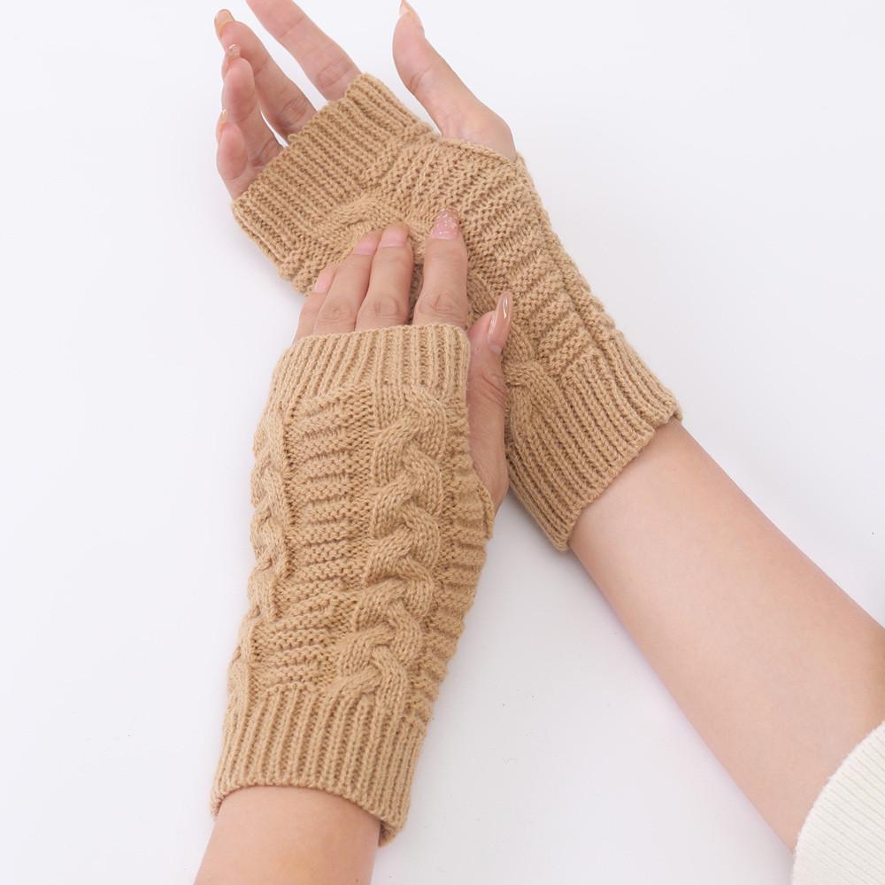 Мітенки з текстурою в'язки One size Бежевий (2330) - фото 2