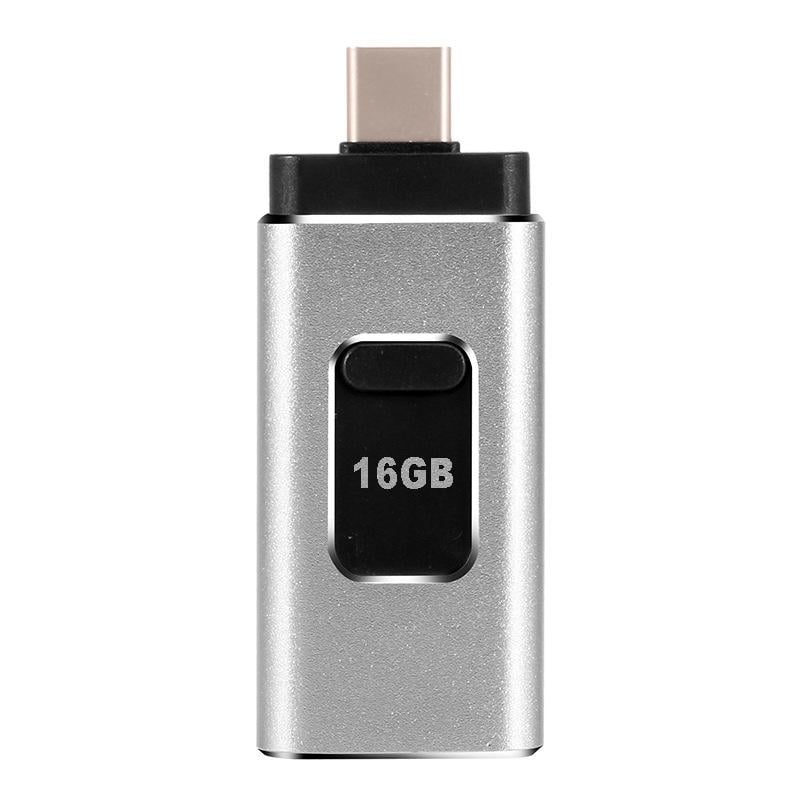 Флеш-накопитель 16Gb USB Type A Type C Lightning UFT FD16