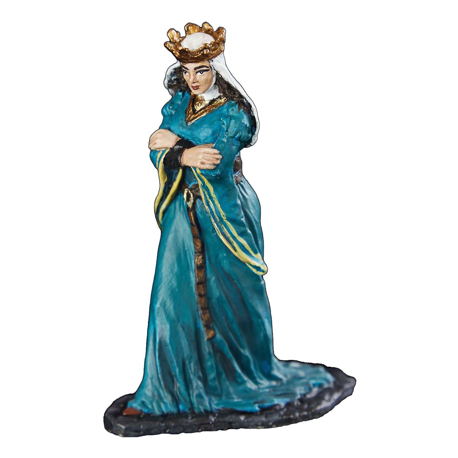 Статуетка колекційна розфарбована Королева Англії Елеонора Аквітанська з металу та олова 6,5 см (42000130)