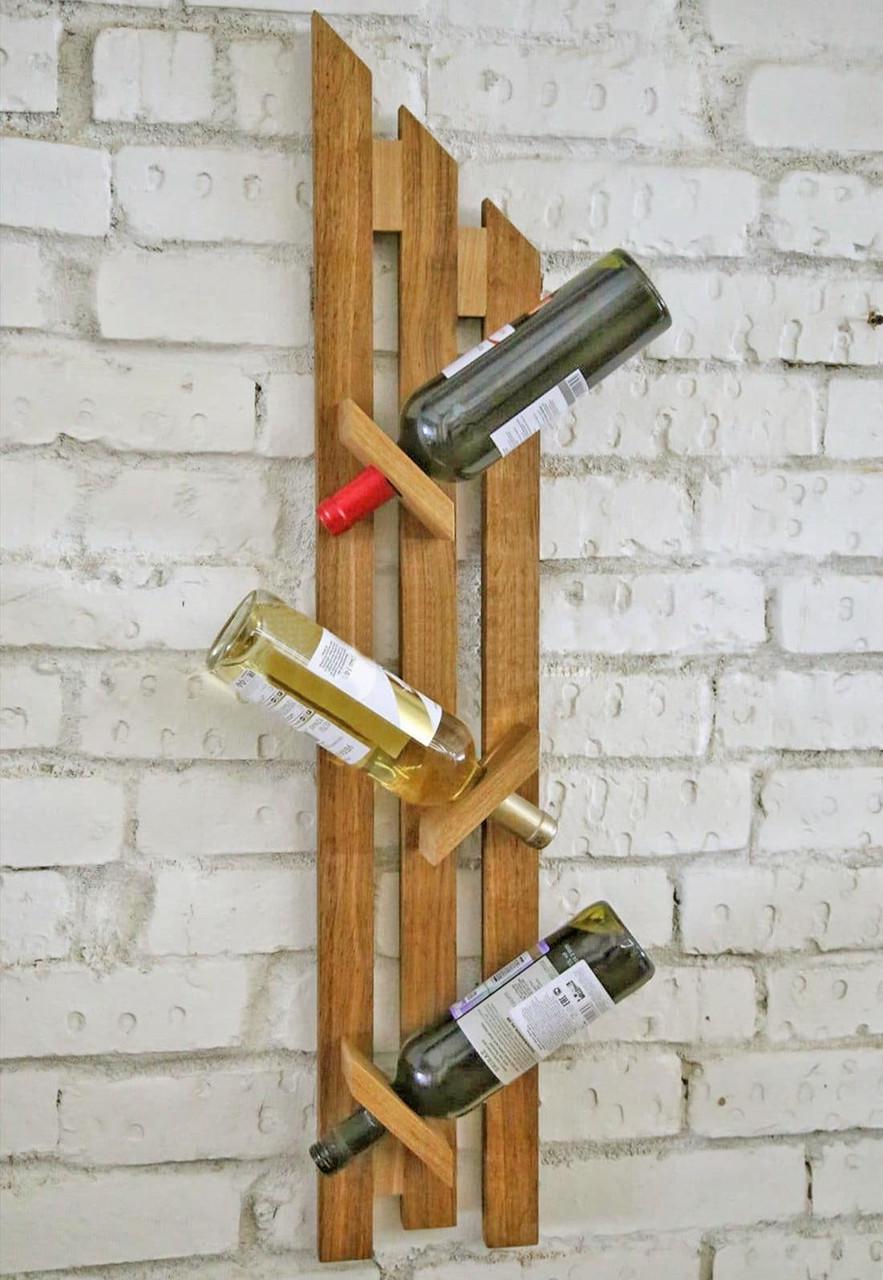 Полка для вина настенная из дерева Мисава Сиена (ПНК-028905)