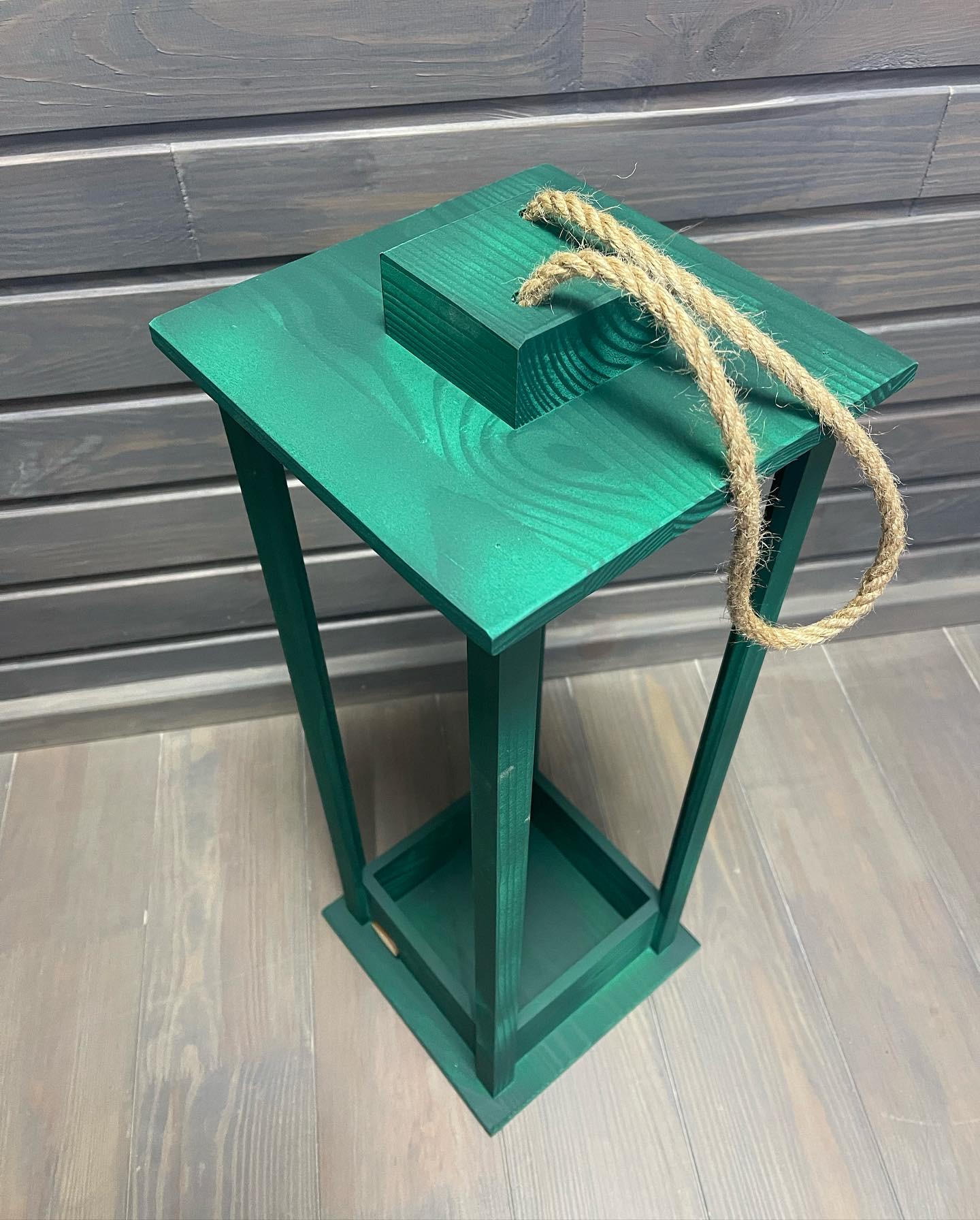 Подсвечник деревянный Wood Choice Фонарь 22х22х60 Зеленый (207) - фото 4 Подсвечник деревянный Wood Choice Фонарь 22х22х60 Зеленый (207) - фото 4