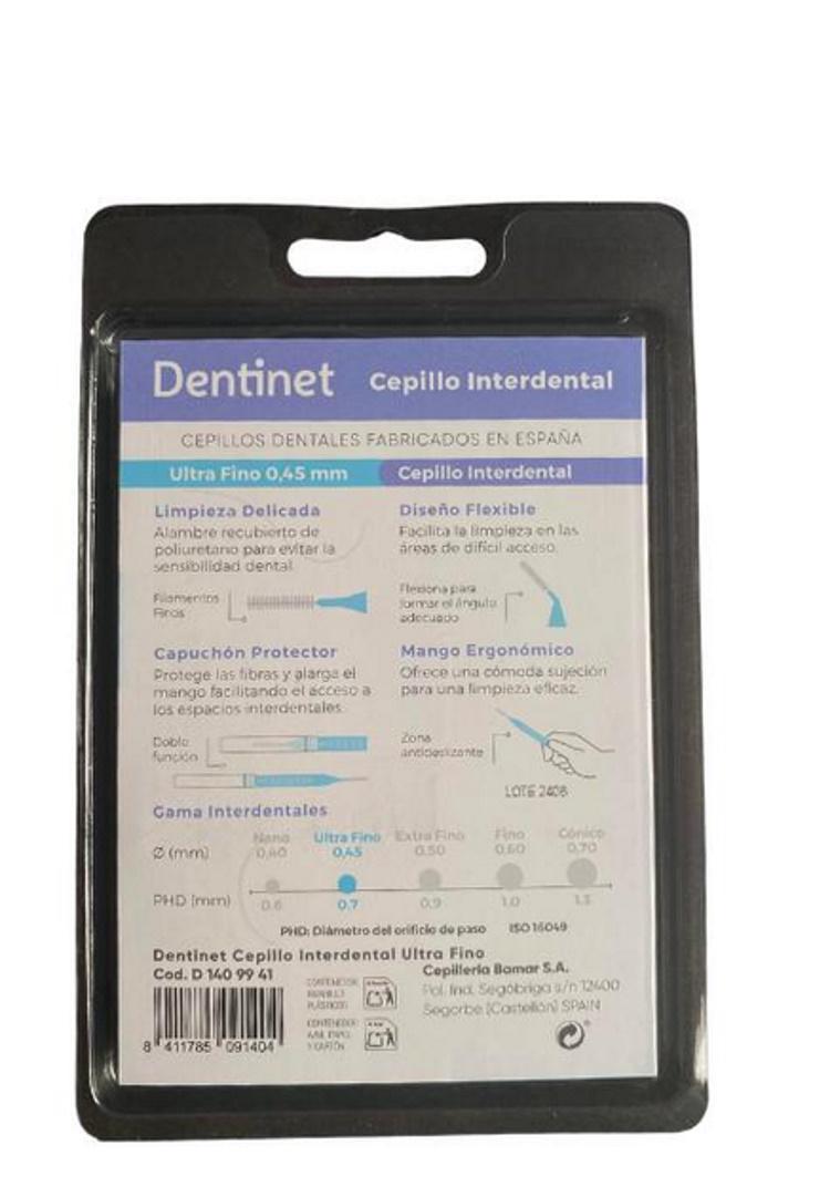 Набор межзубных ершей Dentinet Nano 0,45 мм/d 0.7 мм 6 шт. - фото 4