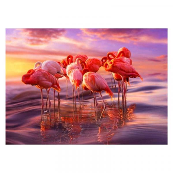 Алмазна мозаїка TK Group Фламінго на заході 40х30 см з рамкою в коробці (GB74773-mt)