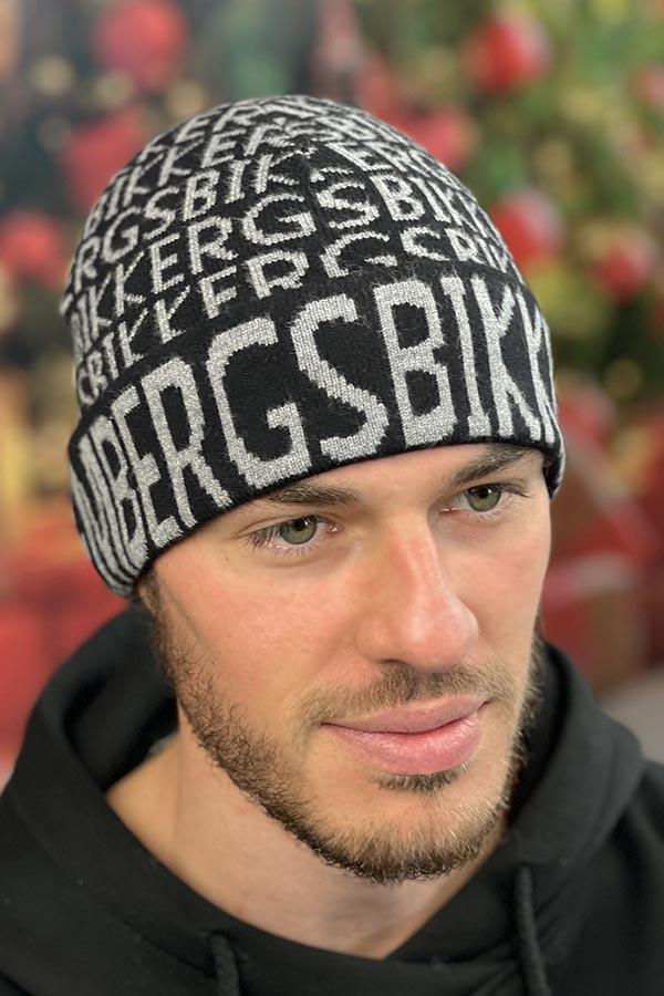 Шапка чоловіча Braxton Letters Чорний/Маренго (5158)