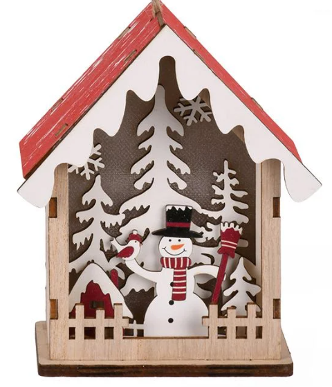 Новогодний декор с подсветкой Snowman 10,5х12,5 см 3 батарейки LR1130 входят в комплект (R33781)