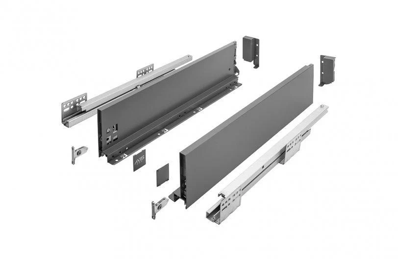 Выдвижная шухляда Axis Pro средний-BL 450 мм H 120 мм Графит (PB-AXISPRO-KPL450APB-AXISPRO-KPL450B)