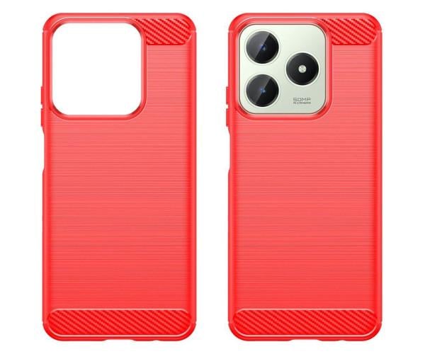 Чехол - накладка Polished Carbon для Realme C61 / C63 4G Красный Чехол - накладка Polished Carbon для Realme C61 / C63 4G Красный
