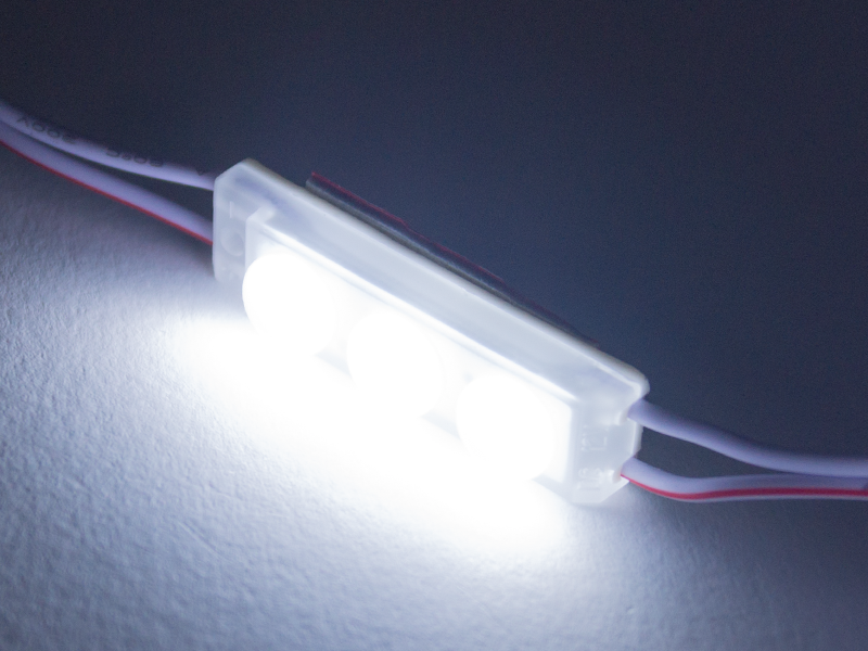 Світлодіодний модуль з лінзою SMD2835 3 LED 12В 1,06 Вт IP67 6500К холодний білий (2155) - фото 5