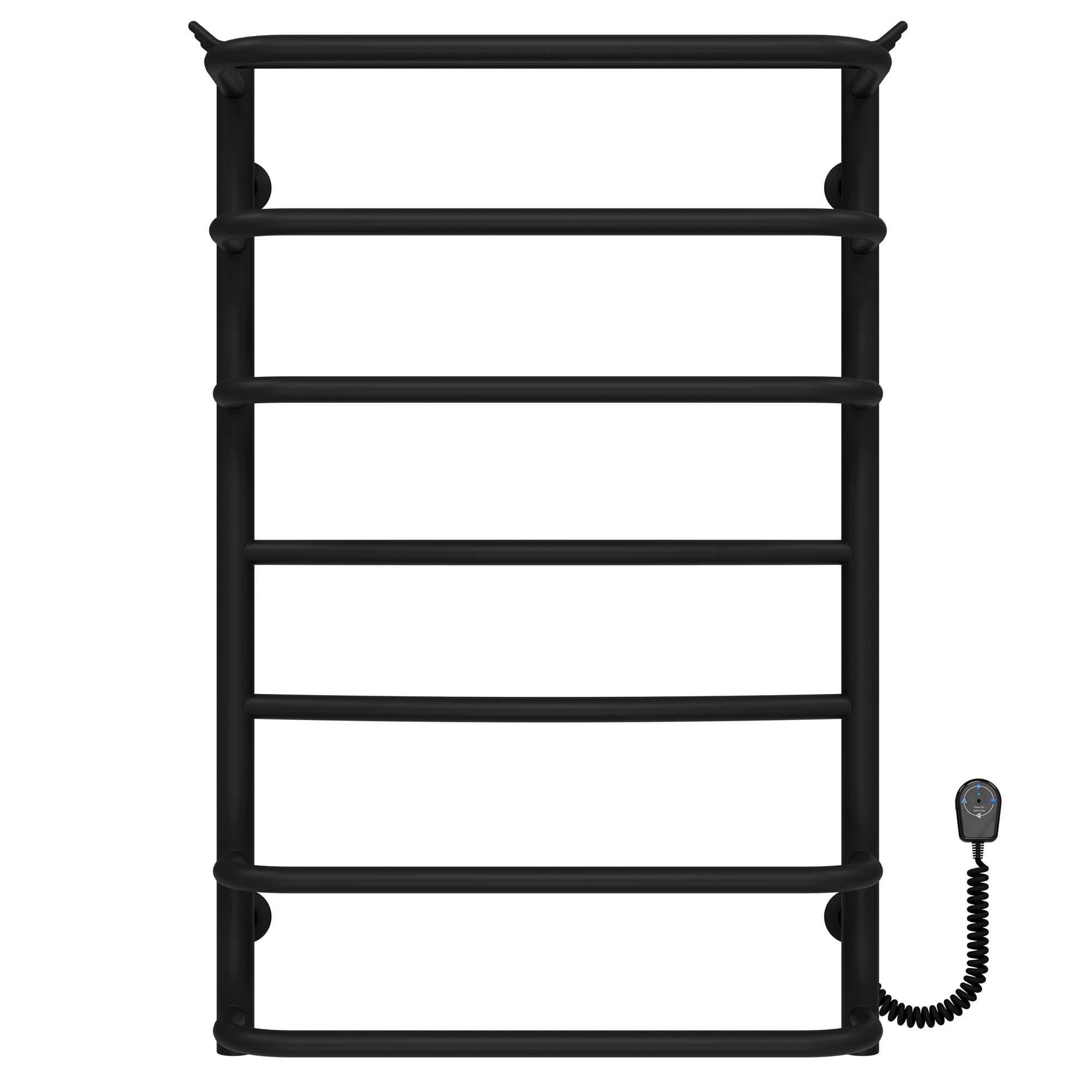 Полотенцесушитель электрический Deffi Юность П7 EF16 нержавеющая сталь 400х800 мм Черный (C.YU.80.40.7.EBR5)