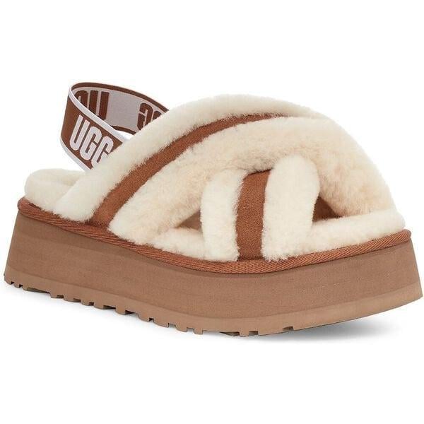 Угги женские UGG Disco Cross Slides р. 37 Chestnut (1121550)