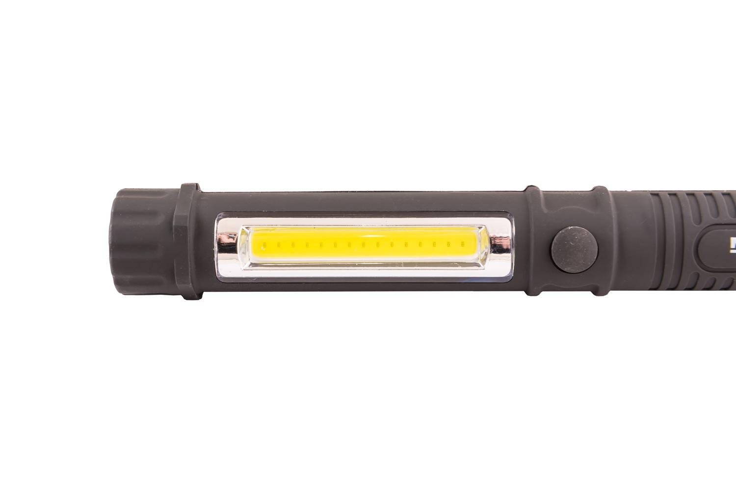 Фонарик магнитный Mastertool LED+COB LED 3xAAA 168х24 мм (29391-60be1) - фото 7