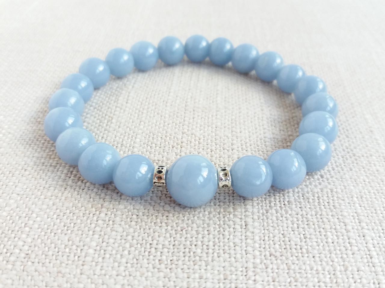 Браслет из натурального камня Ангелит (1108927200)