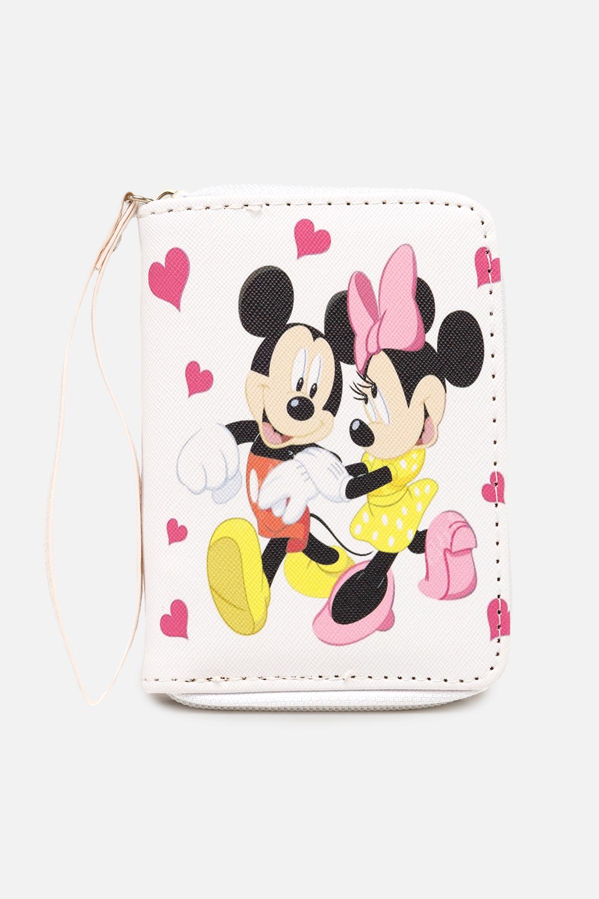 Кошелек для девочки ЦБ-00270774 Микки и Минни Белый (SKT001047196)