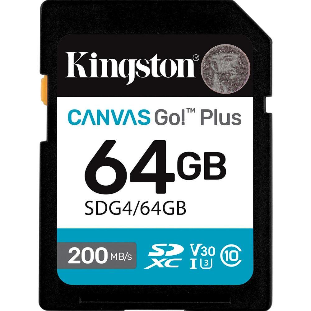 Карта памяти Kingston SDG4 64GB Canvas Go! Plus SDXC Class 10 UHS-I 4K для камеры и видео (632394)