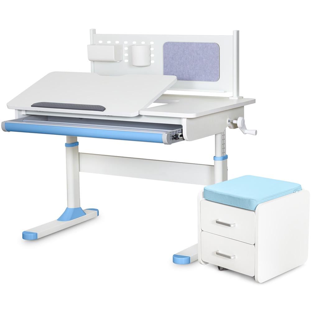 Парта детская школьная Evo-kids TH-325 BD C-3 с тумбой Голубой (TH-325/BD C3_ BLUE)