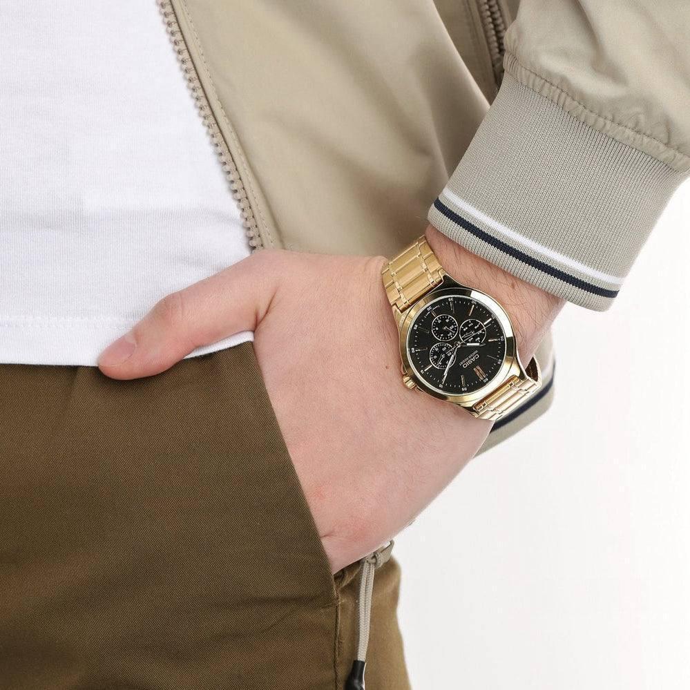 Наручные часы мужские Casio MTP-V300G-1A Timeless Collection Черный (2668164306)