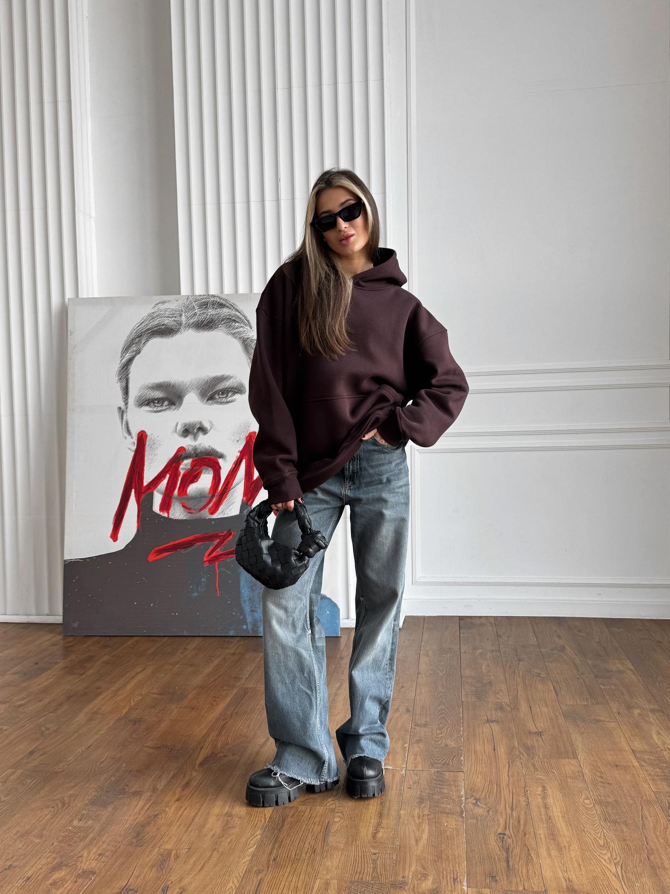 Кофта жіноча Over зимова флісова XL Коричневий (26320/2/5) - фото 7 Кофта жіноча Over зимова флісова XL Коричневий (26320/2/5) - фото 7