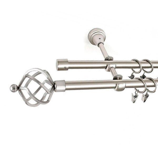 Карниз трубчастий дворядний Orvit Ажур 16/16 мм 300 см Сатин (000-5777) Карниз трубчастий дворядний Orvit Ажур 16/16 мм 300 см Сатин (000-5777)