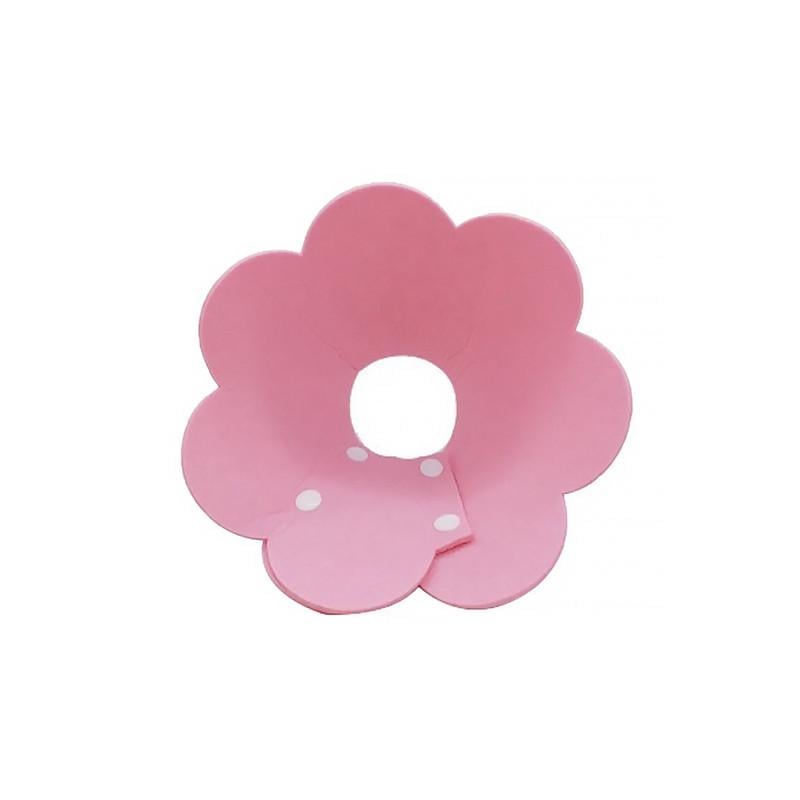 Комір-подушка для кішок м'який Lesko DT-1063 S Pink Flower