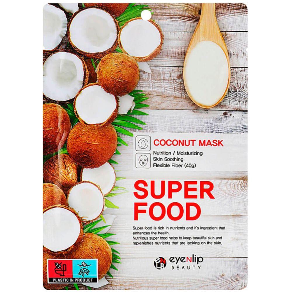 Тканевая маска для лица Eyenlip Super Food Coconut Mask с кокосом 23 мл (8809555253204)