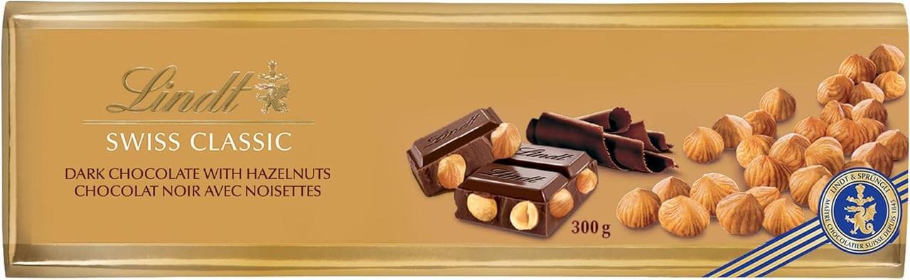 Шоколад Lindt Swiss Classic Gold Dark Chocolate and Hazelnut 300 г (2852146028)