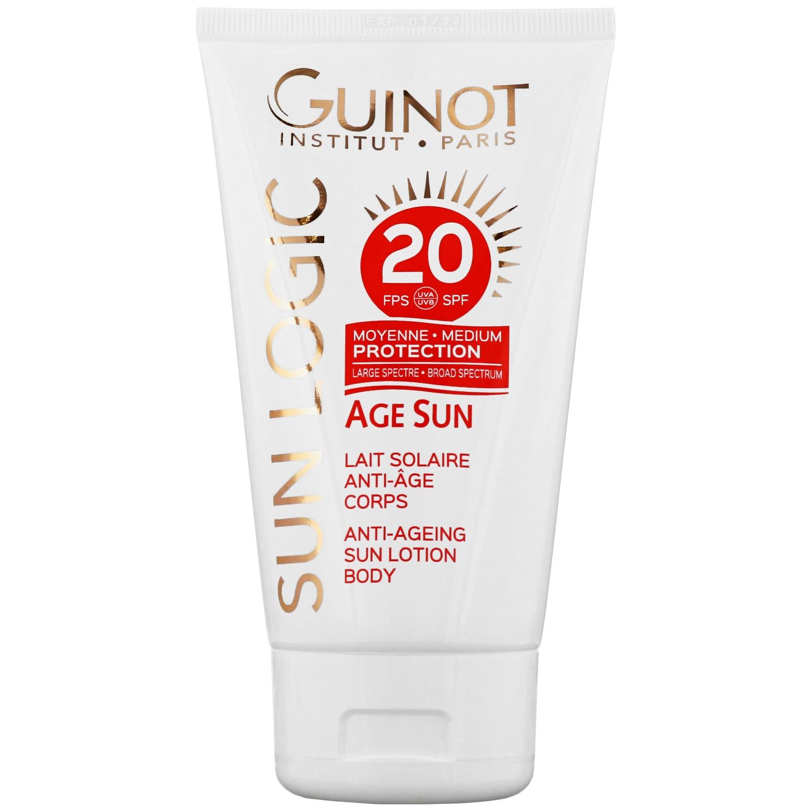 Антивозрастной лосьон от солнца для тела SPF20 Age Sun Anti-Ageing Sun Lotion Body Guinot 150 мл (515100)