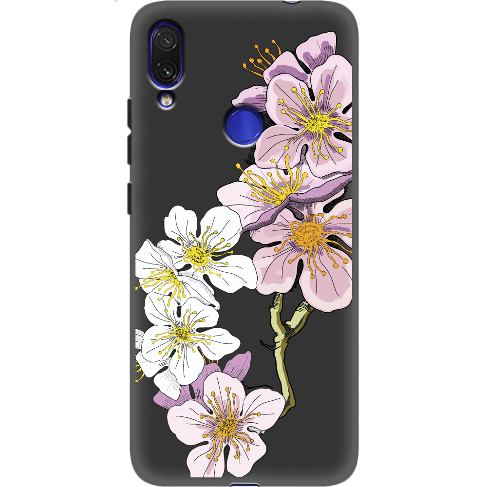 Чехол Boxface Xiaomi Redmi Note 7 Cherry Blossom Черный силикон (36202-cc4-37106)