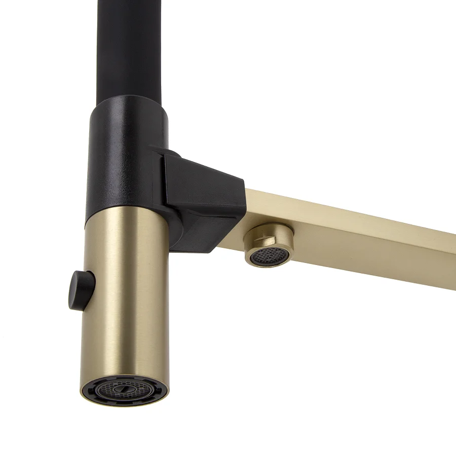 Змішувач кухонний LEOMIKAO KAWAGUCHI-S Flexo Filter LG Світло-золотий (526809) - фото 3