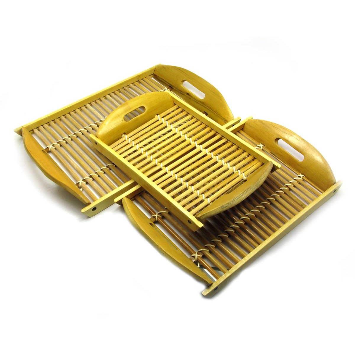 Набір підносів бамбукових 3 шт. 40х25х5/35х22х5/32х19х5 cм (28026)