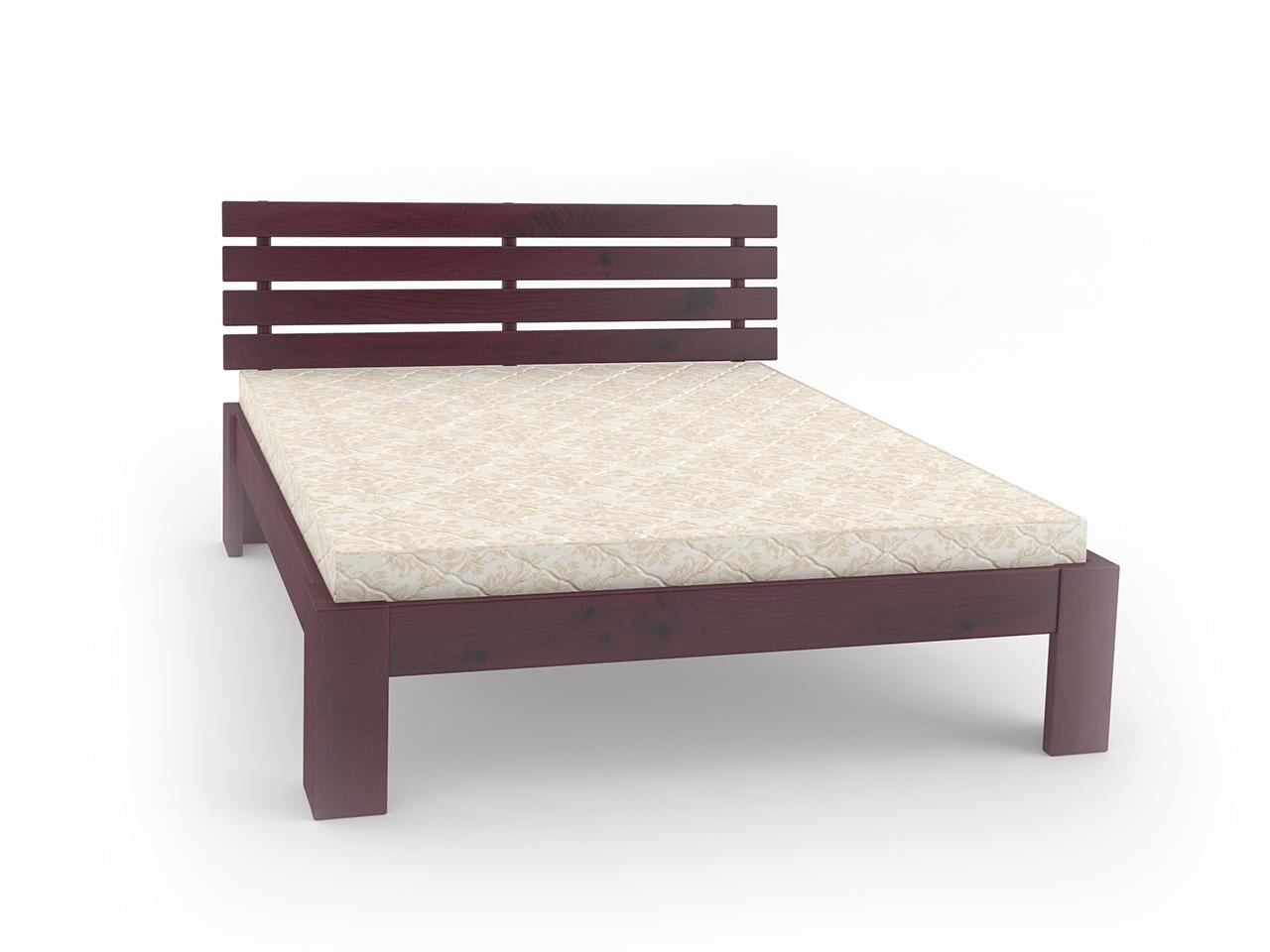 Кровать двуспальная MebiGrand Техас из натурального дерева с ламелями/без матраса 180х200 см Орех лесной (52041) Кровать двуспальная MebiGrand Техас из натурального дерева с ламелями/без матраса 180х200 см Орех лесной (52041)