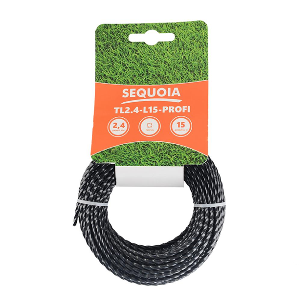 Косильна жилка кручена SEQUOIA TL2,4-L15-Profi d 2,4 мм 15 м (26077376)
