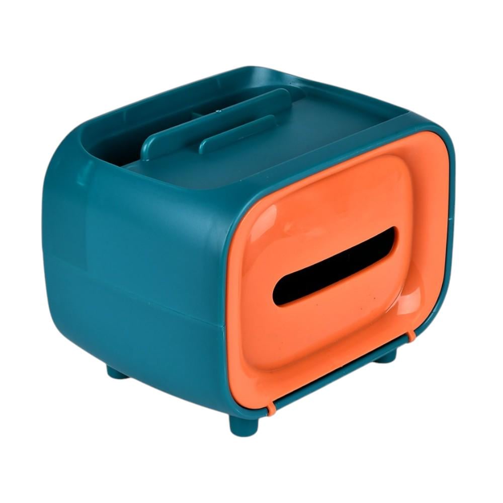 Диспенсер для салфеток Stenson R101128 20х14х15 см Бирюзовый с оранжевым (26815959)