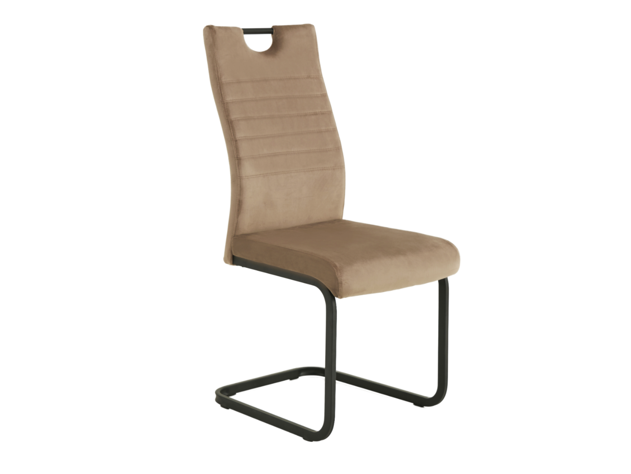 Стул для кухни и гостиной S-121 велюр Капучино/Черный (32469476)