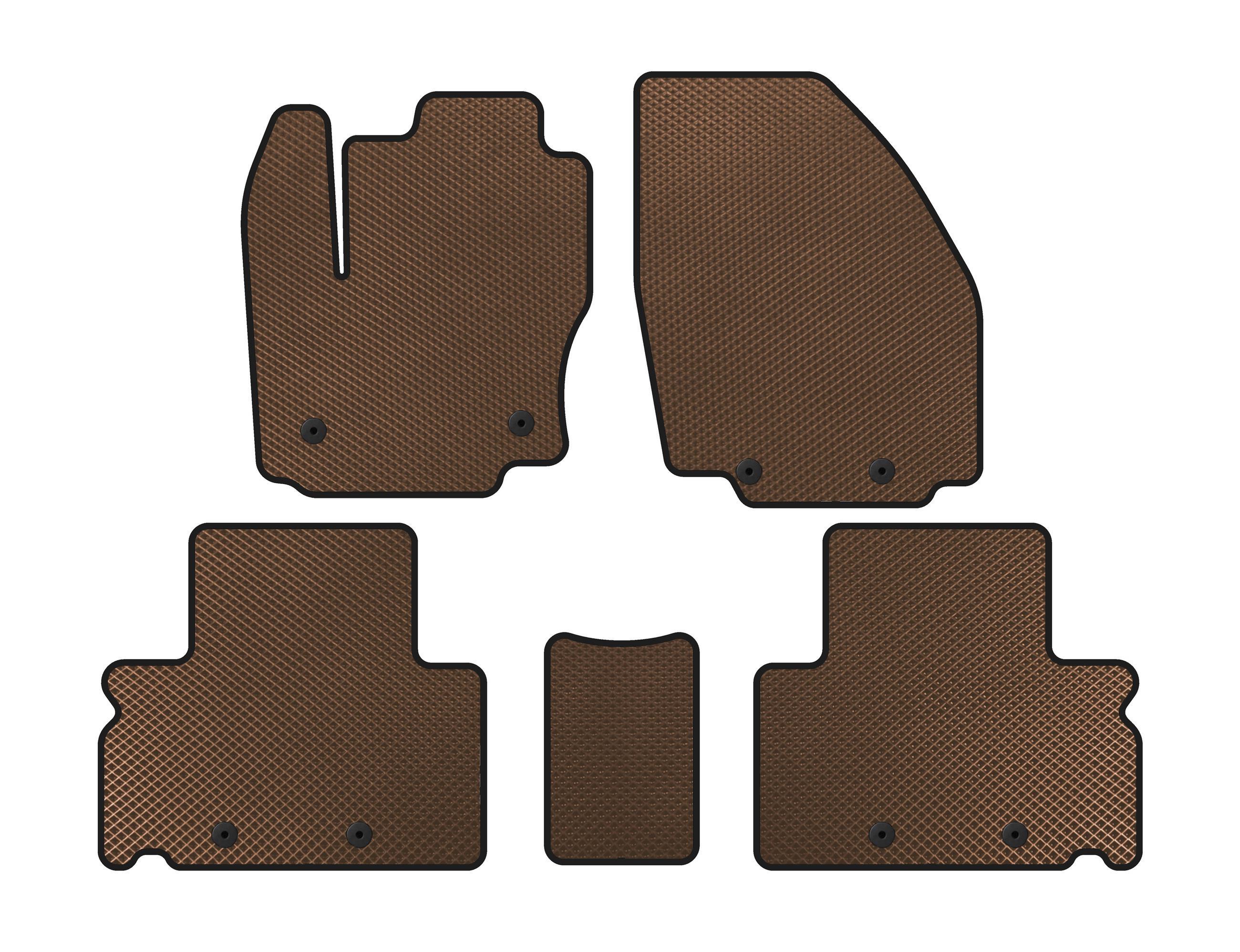 Коврики Digital Designs EVA для Ford S-Max 2007-2014 гг. этилвинилацетат Коричневый (141588)