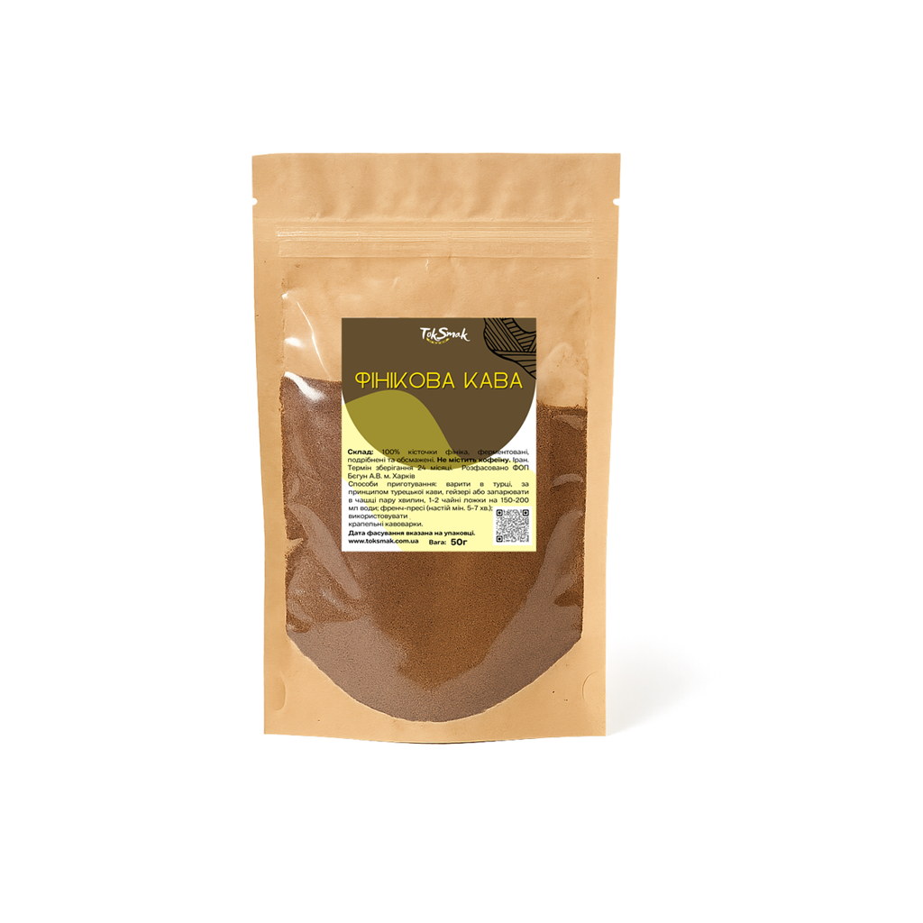 Фінікова кава без кофеїну TokSmak 50 г (1866755071)