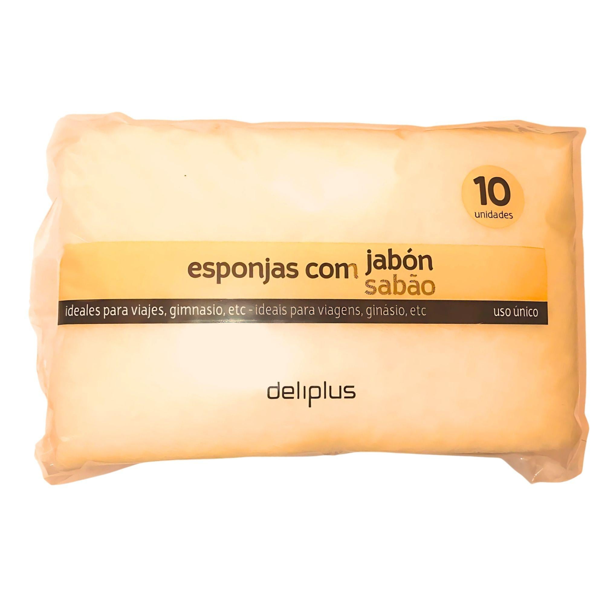 Мочалки одноразовые Deliplus для душа 10 шт.
