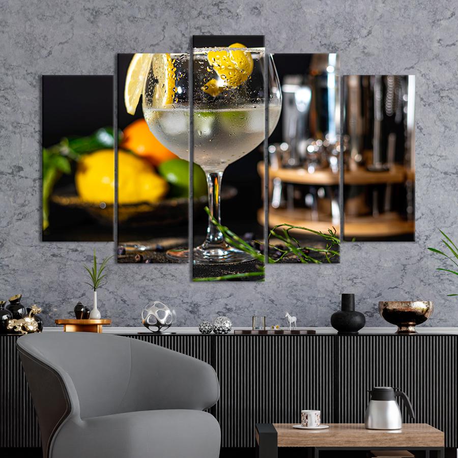 Настенний декор Популярный коктейль Джин тоник 187x119 см (A410-5)