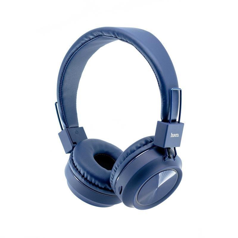 Наушники Hoco W25 Bluetooth накладные с микрофоном Blue - фото 1