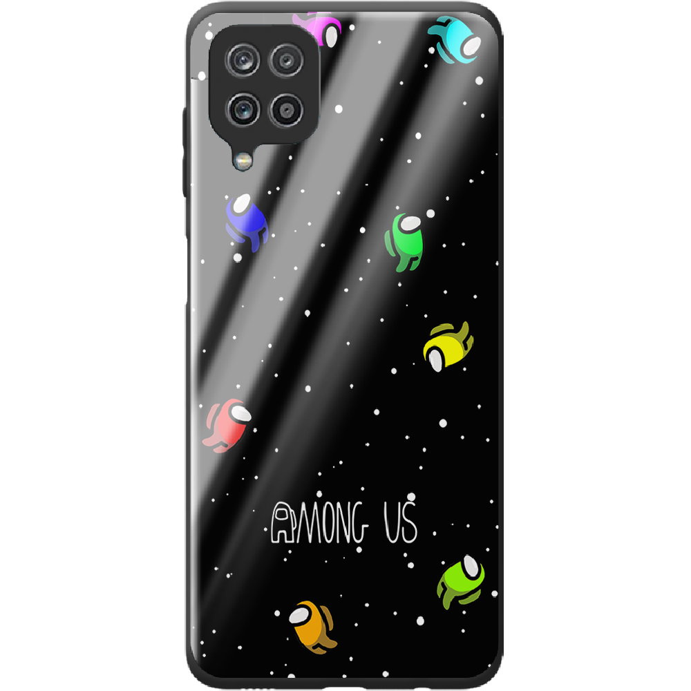 Чехол BoxFace Samsung M325F Galaxy M32 Among Us Invisible Черный силикон со стеклом (42962-bk76-44203)