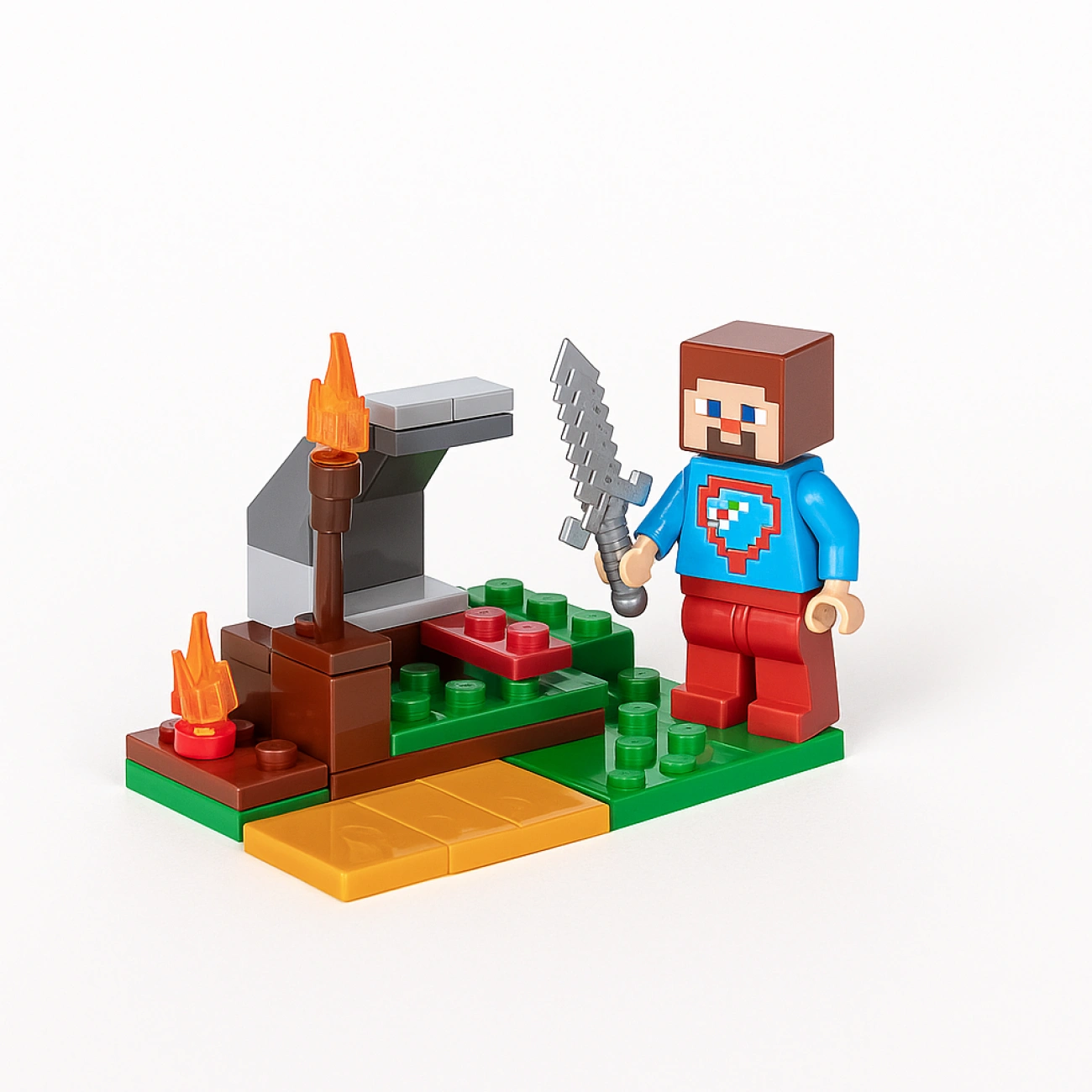 Конструктор Minecraft Игровой лагерь с костром 42 эл. (29332446)