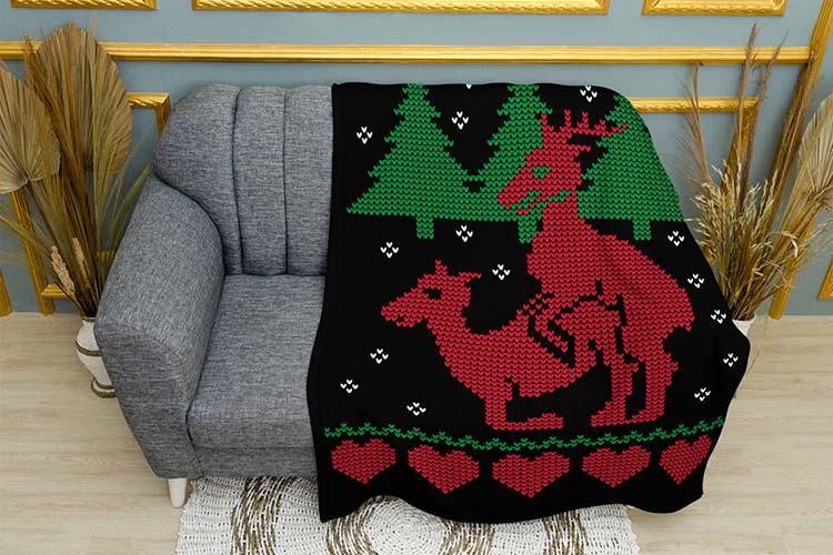 Плед плюшевый Deer Love двухслойный 135х150 см (114502-2)