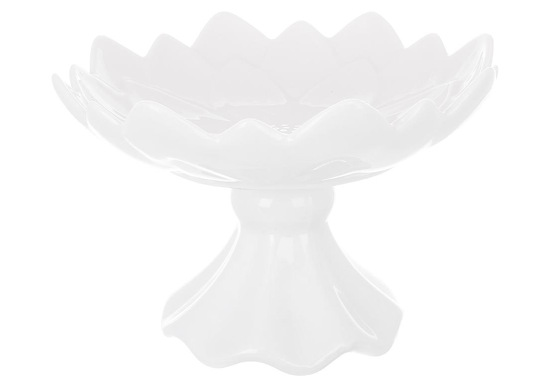 Фруктовница фарфоровая BonaDi Астра на ножке d 23 см (988-428)