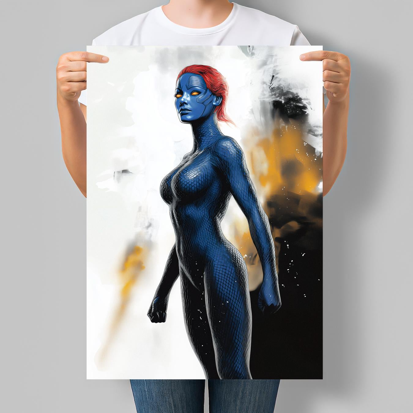 Постер супергероиня Мистик Fan art Серия Superheroine Collection 42x60 см A2 без рамки (MAR07_A2)
